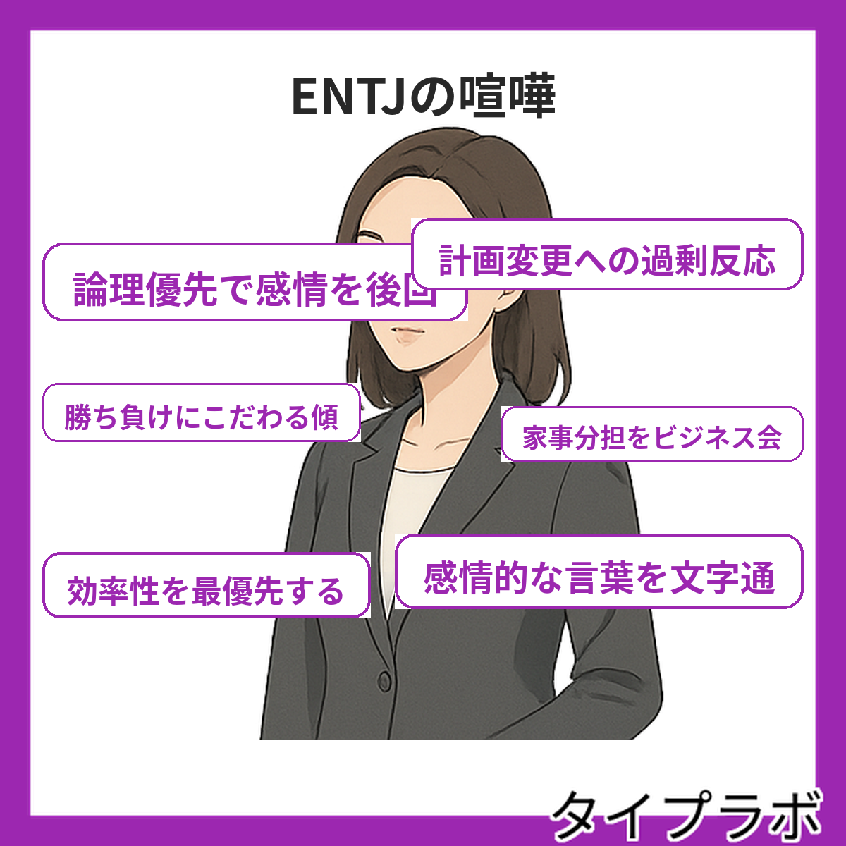 ENTJの喧嘩の特徴